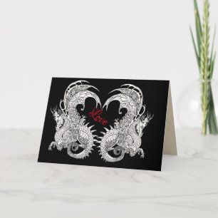 Dragons Art Nouveau style~greeting card