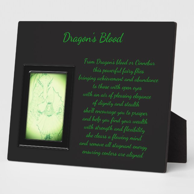 Dragon's Blood Crystal Fairy Plaque (Side)