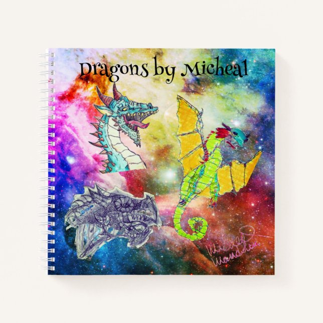 Dragons by Micheal Travel Notebook (Front)