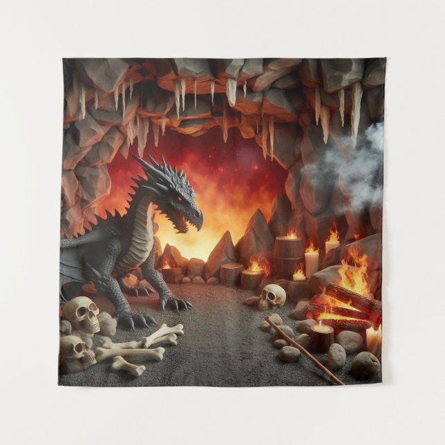 Dragon's Cave Art Tapestry (Front)