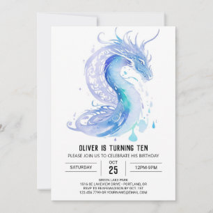 Dragon's Enchanting Wings Birthday Invitation