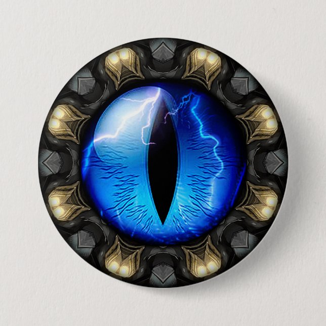 Dragon's Eye 3 Inch Round Button (Front)