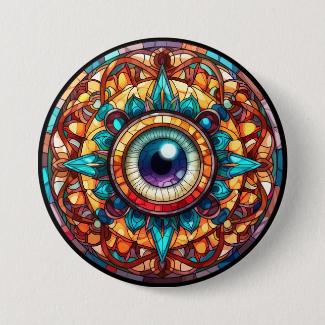 Dragon's Eye 3 Inch Round Button (Front)