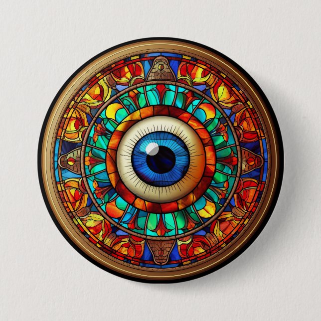 Dragon's Eye 3 Inch Round Button (Front)