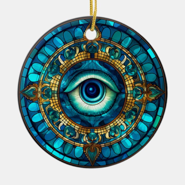 Dragon's Eye Ceramic Ornament (Front)