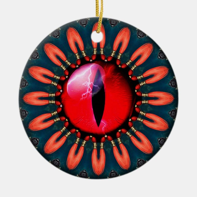 Dragon's Eye Ceramic Ornament (Front)