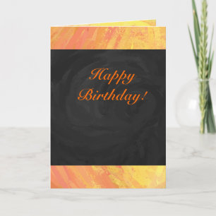Dragons Eye Orange and Black Monogram Card