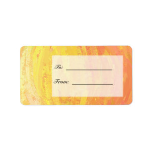 Dragons Eye Orange and Black Monogram Label