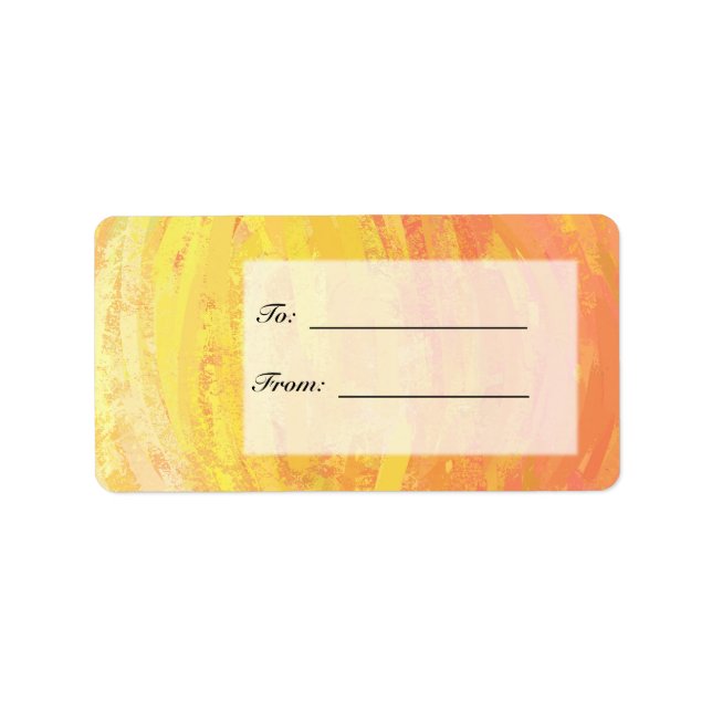 Dragons Eye Orange and Black Monogram Label (Front)