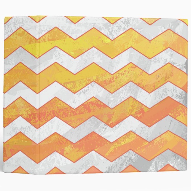 Dragons Eye Orange Chevron Pattern Binder (Front/Spine)