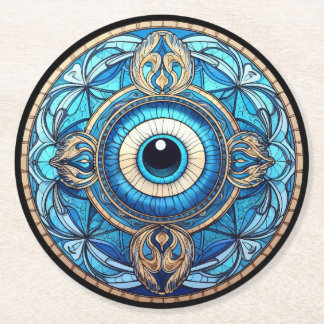 Dragon's Eye Round Paper Coaster