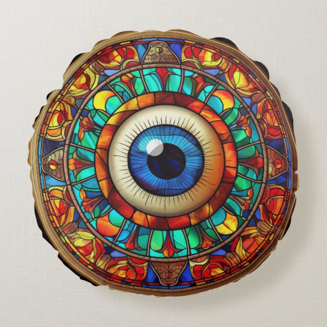 Dragon's Eye Round Pillow (Front)