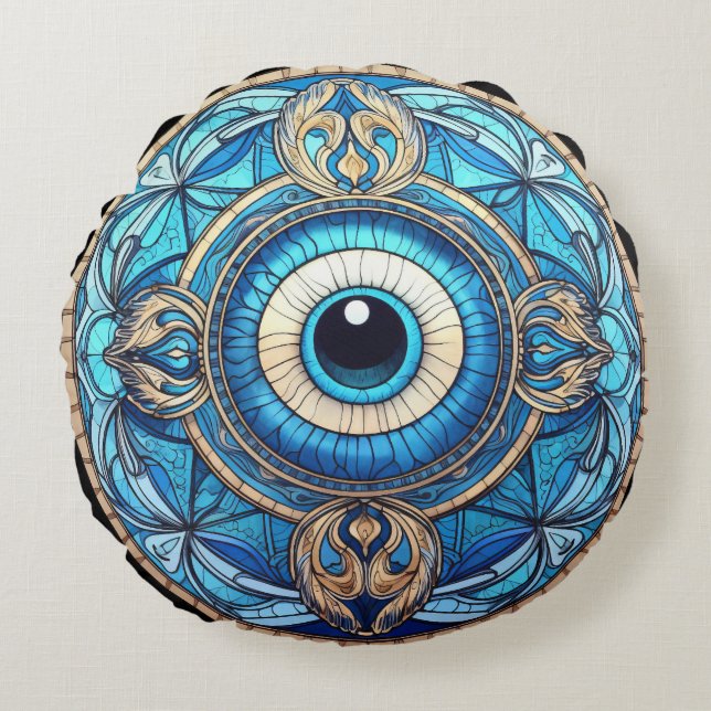 Dragon's Eye Round Pillow (Front)