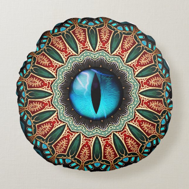 Dragon's Eye Round Pillow (Front)