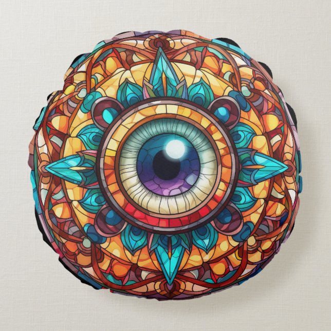 Dragon's Eye Round Pillow (Front)