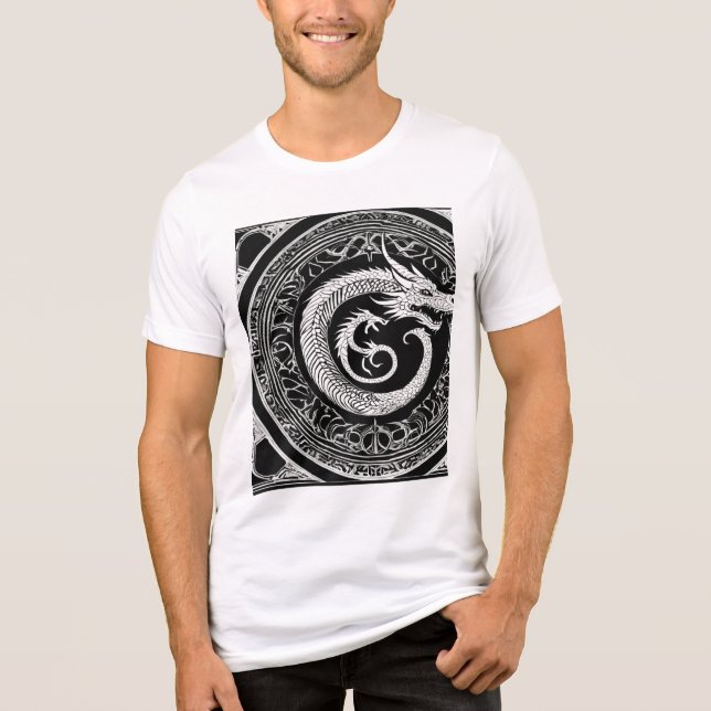 "Dragon's Fury: Fierce Graphic Tee" Tri-Blend Shirt (Front)