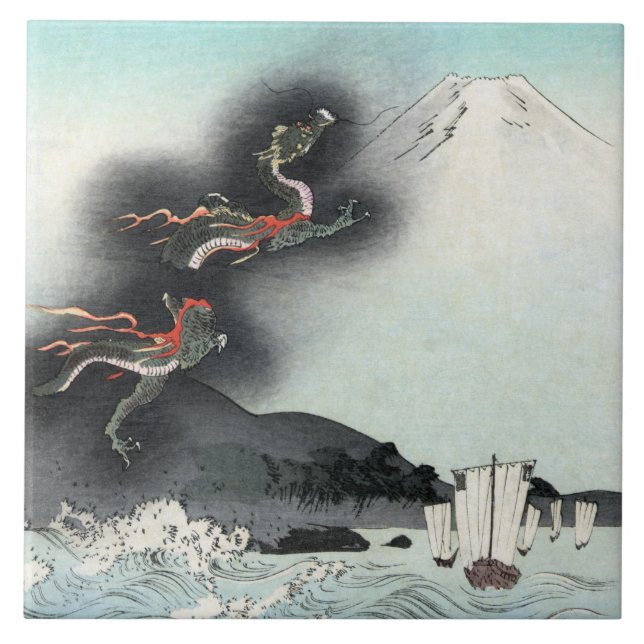 Dragon's Fury Sea Battle for Mount Fuji, Japan Tile (Front)