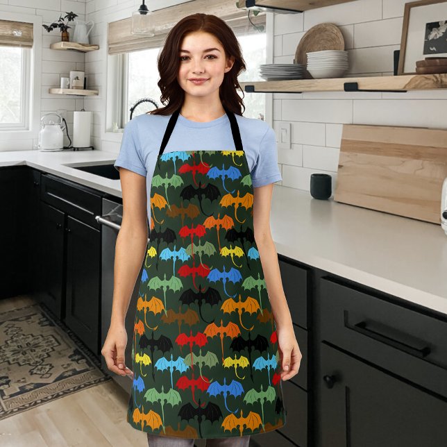 Dragons Green Flight Fantasy Apron (Creator Uploaded)