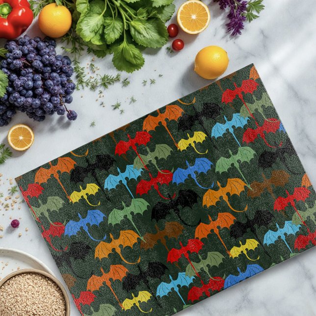 Dragons Green Flight Fantasy Cutting Board (Creator Uploaded)