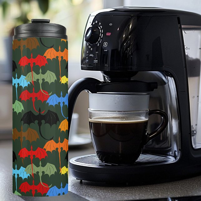  Dragons Green Flight Fantasy Thermal Tumbler (Creator Uploaded)