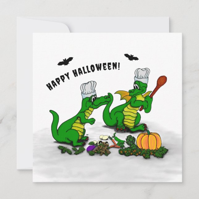 Dragons - Happy Halloween ! Today I will cook Card (Front)