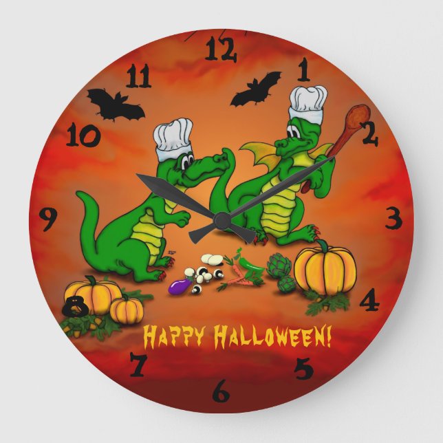 Dragons - Happy Halloween ! Today I will cook Large Clock (Front)