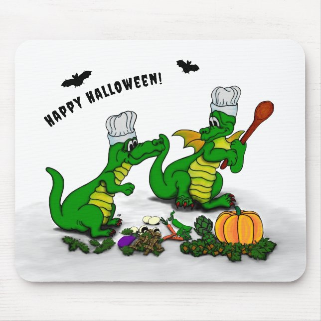 Dragons - Happy Halloween ! Today I will cook Mouse Pad (Front)