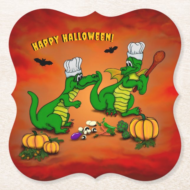 Dragons - Happy Halloween ! Today I will cook Paper Coaster (Front)