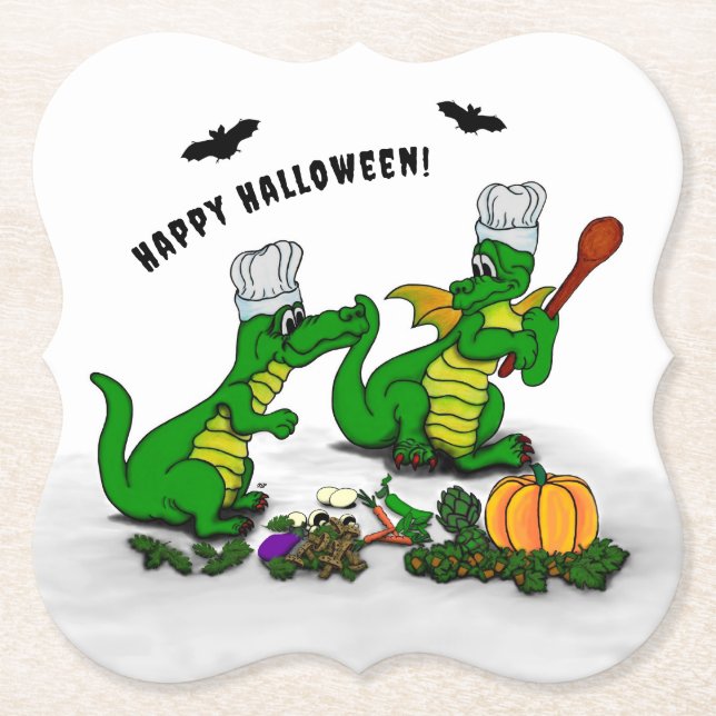 Dragons - Happy Halloween ! Today I will cook Paper Coaster (Front)