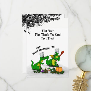 Dragons - Happy Halloween ! Today I will cook Thank You Card