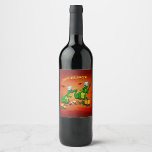 Dragons - Happy Halloween ! Today I will cook Wine Label