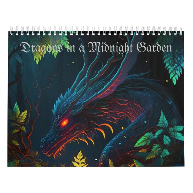 Dragons in a Midnight Garden Calendar (Cover)