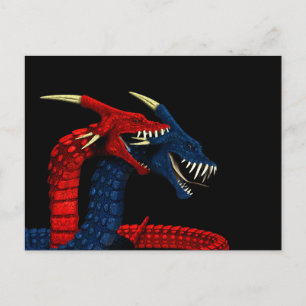 Dragons in love postcard