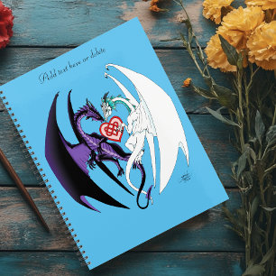 Dragons Love Heart Blue