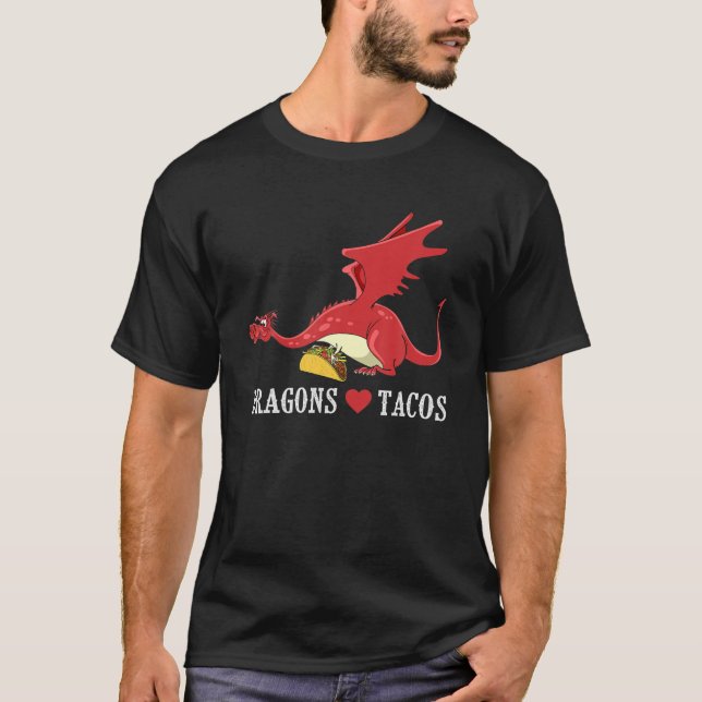 Dragons Love Tacos Adult Kids Dragon Lovers Gifts T-Shirt (Front)