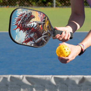 Dragon's Majesty: Silver Dragon Pickleball Paddle