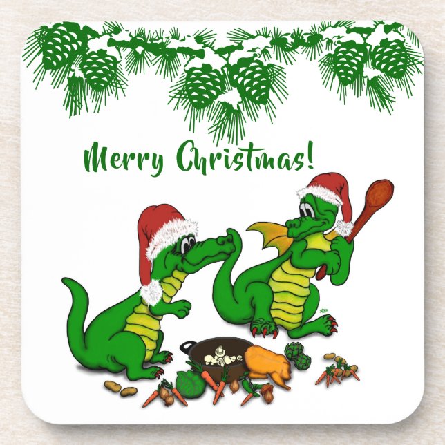 Dragons - Merry Christmas ! - today I will cook Coaster (Front)