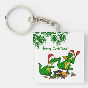 Dragons - Merry Christmas ! - today I will cook Keychain