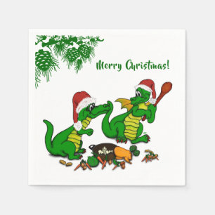 Dragons - Merry Christmas ! - today I will cook Napkin