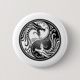 dragons of yin yang 2 inch round button