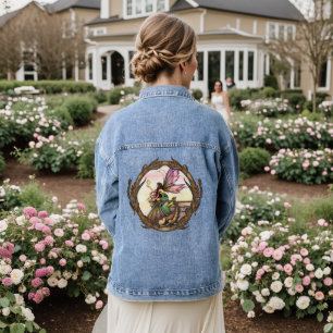 Dragon's Orbs Fantasy Art by Molly Harrison Denim Jacket