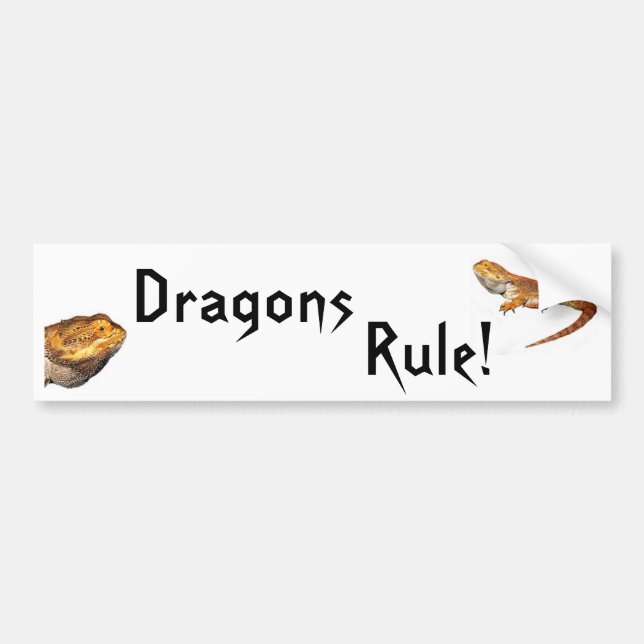 Dragons Rule! Bumper Sticker (Front)