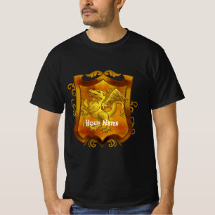 Dragons Shield Family Crest Surname T-Shirt