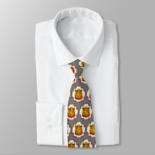 Dragons Shield  Family Crest Surname  Tie (Tied)