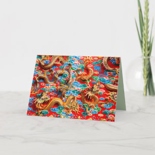 dragons temple greeting card