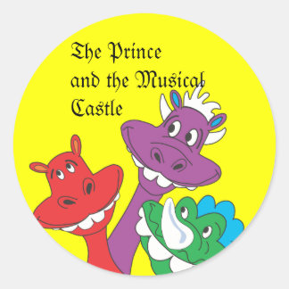 DRAGONS, The Prince and the Musical Castle Classic Round Sticker