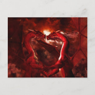 Dragons Valentines Holiday Postcard