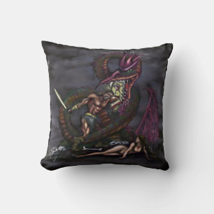 Dragonslayer Throw Pillow