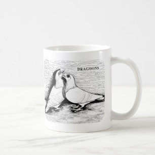 Dragoon Pigeons White Pair Coffee Mug