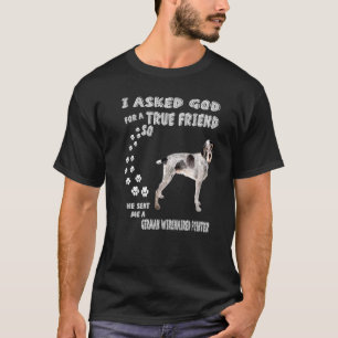 Drahthaar Dog Mom Dad Print Cute German Wirehaired T-Shirt